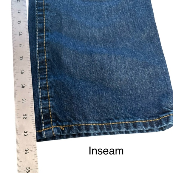 Ariat Men’s Jeans Tag 36x34 Traditional Relaxed Bootcut Dark Wash Western Denim - Picture 11 of 16